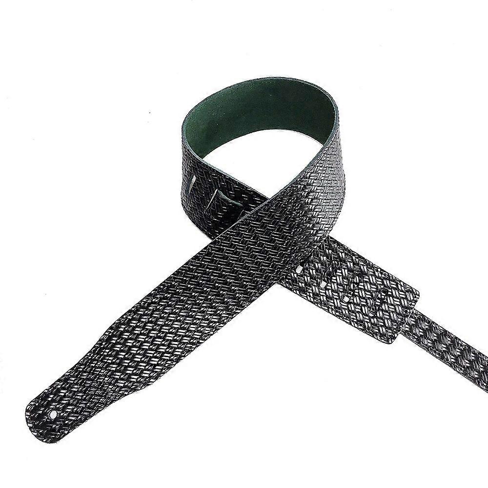 Gitarrrem Elgitarr Svart Justerbar Förtjockad Mjuk Rem Musikinstrument Tillbehör