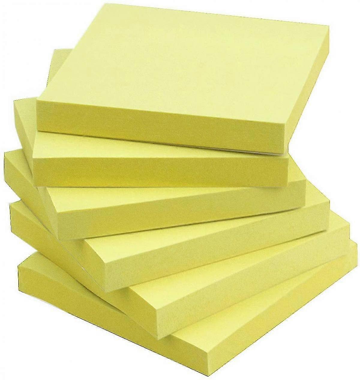 Sticky Notes 3x3 Self-stick Notes Yellow Color 6 Pads, 100 Sheets/pad (yellow)