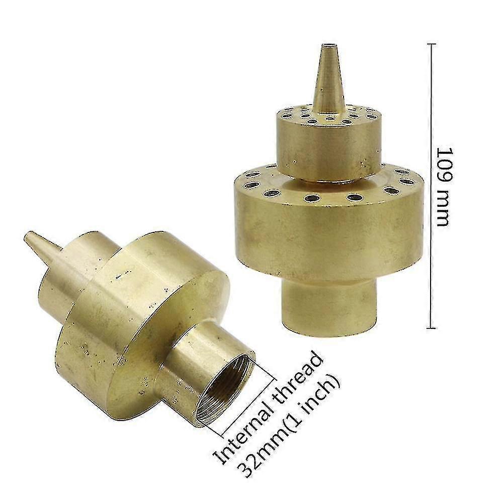 1 Pc 1 Inch Brass Double Layer Style Fireworks Jet Water Column Fountain Nozzles Garden Landscape Pond Sprinklers
