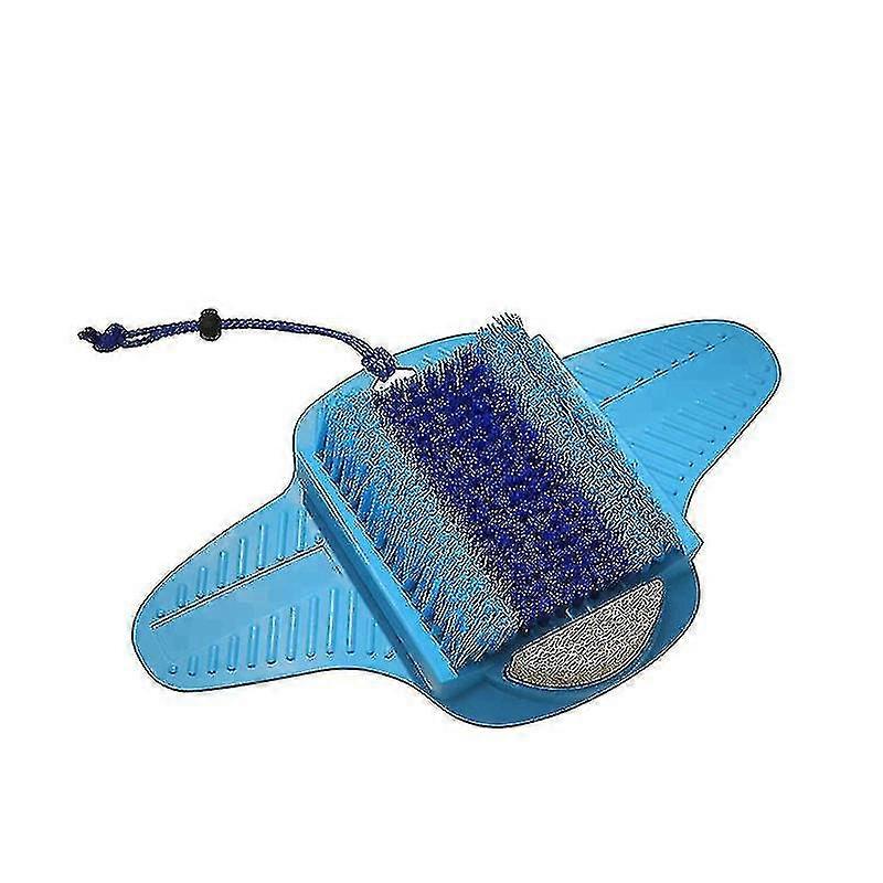 Foot Scrubber With Pumice Stone, Cleans, Smooths, Exfoliates & Massages Your Feet Without Bending In The Shower Or Bathtub1pcs-blue