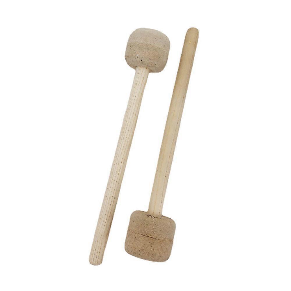 2Pcs Drum Sticks Bass Percussion Sticks with Wooden Handle Foam Head for Marching Band