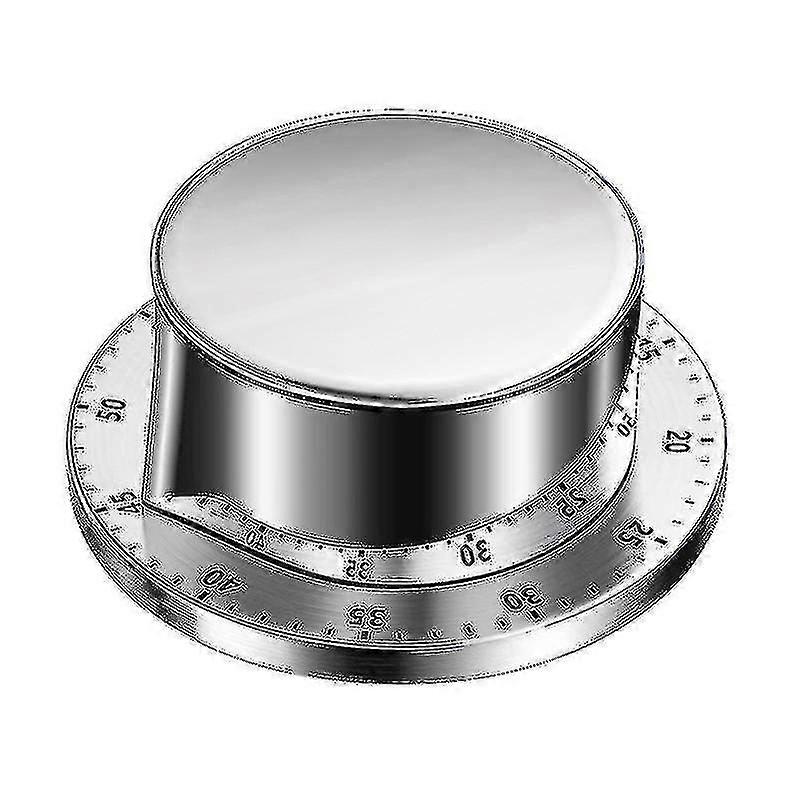 Kitchen Timer With Magnetic Base Kitchen Gadgets Cooking Tools Stainless Steel Kitchen Timer (1 Piece) Silver