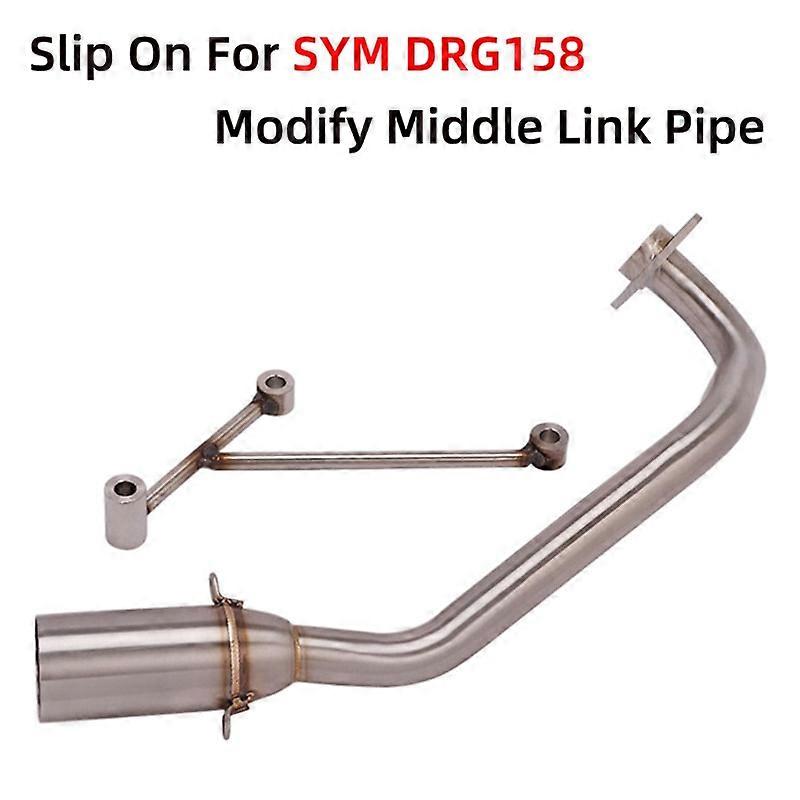 Slip On For SYM DRG158 DRG 158 Motorcycle Exhaust Escape Full Systems Muffler Connect Link Tube Middle Link Pipe 51mm DB Killer