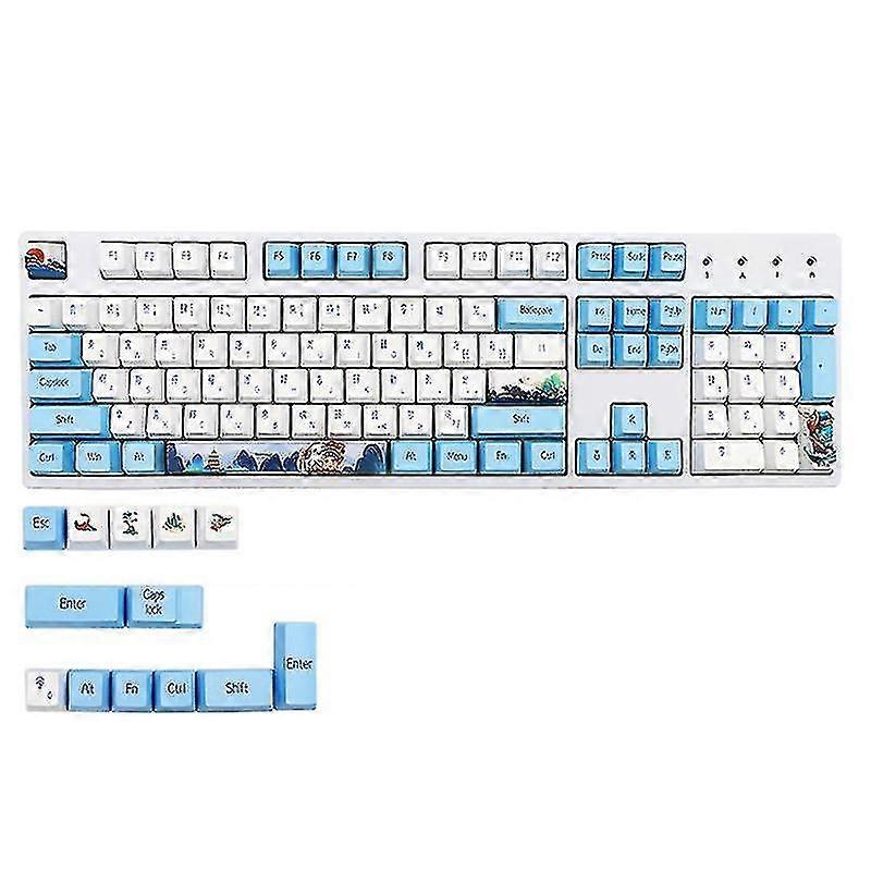 117pcs Pbt Keycap Oem Profile Dye Sublimation Keycap With 6.25u Space Key Cap