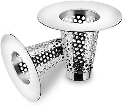 2PCS Bathroom Sink Drain Strainers, 1" Small Conical Premium Stainless Steel Porous Hair Catcher, Drainer Filter, Fit for 1.20"-1.60", Depth Than 1.60