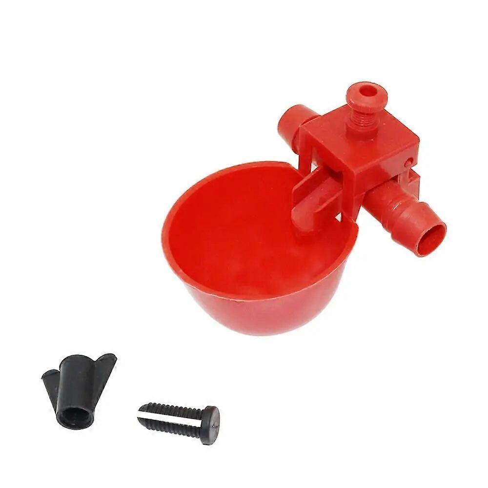 5 Pieces Automatic Chicken Waterer Red Quail Drinking Bowl Poultry Waterer