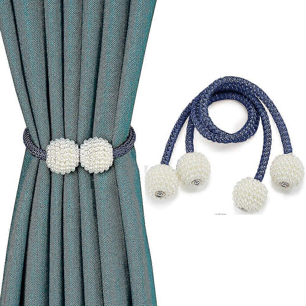 Magnetic Curtain Tiebacks Clips Decorative Rope Holdbacks, Drapery Tie Backs Weave Holder