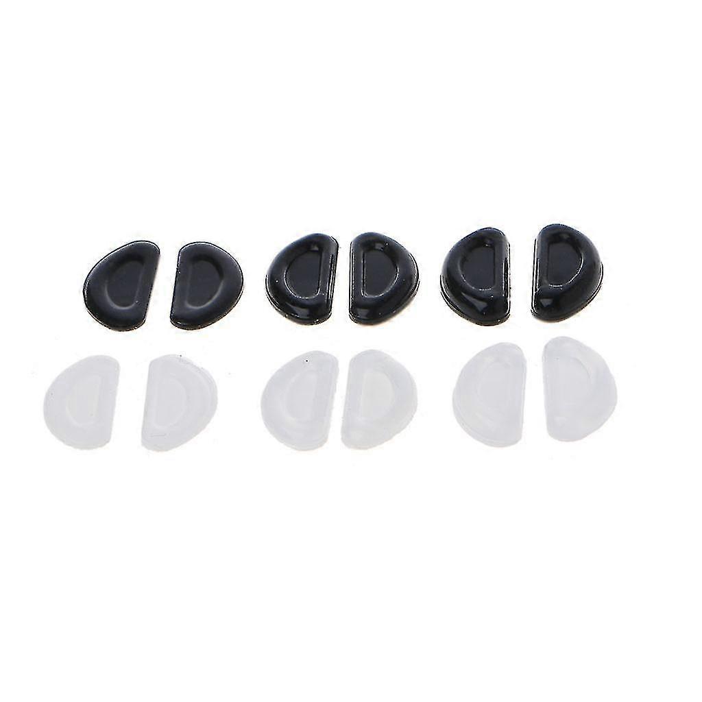 10pairs Adhesive Eyeglasses Nose Pads D Shape Anti-slip Soft Silicone Nose Pads