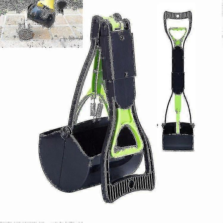 ロングハンドルペットトイレピッカードッグ折りたたみ式トイレ(緑)