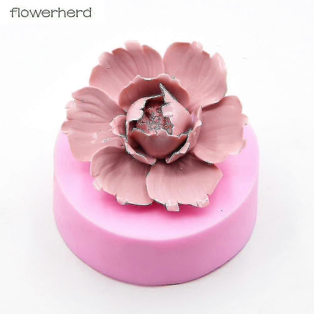 ビッグサイズシリコーン石鹸金型牡丹の花3D