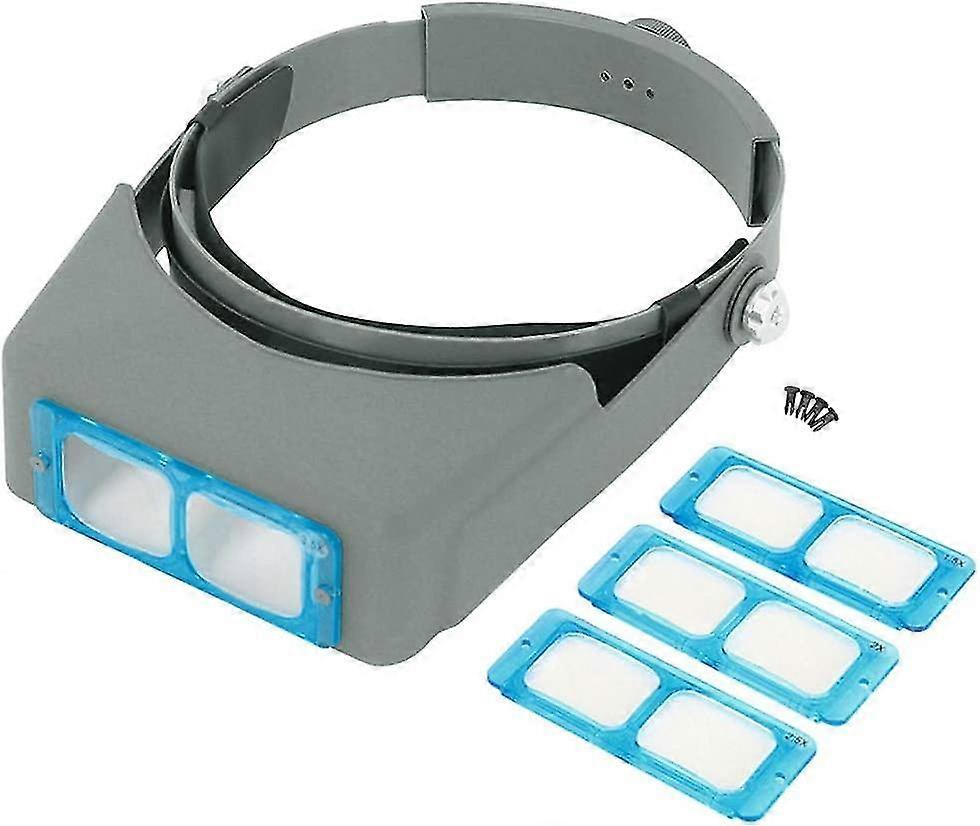 Head-Mounted Double Lens Magnifier 1.5X 2X 2.5X 3.5X Optical 4 Lens