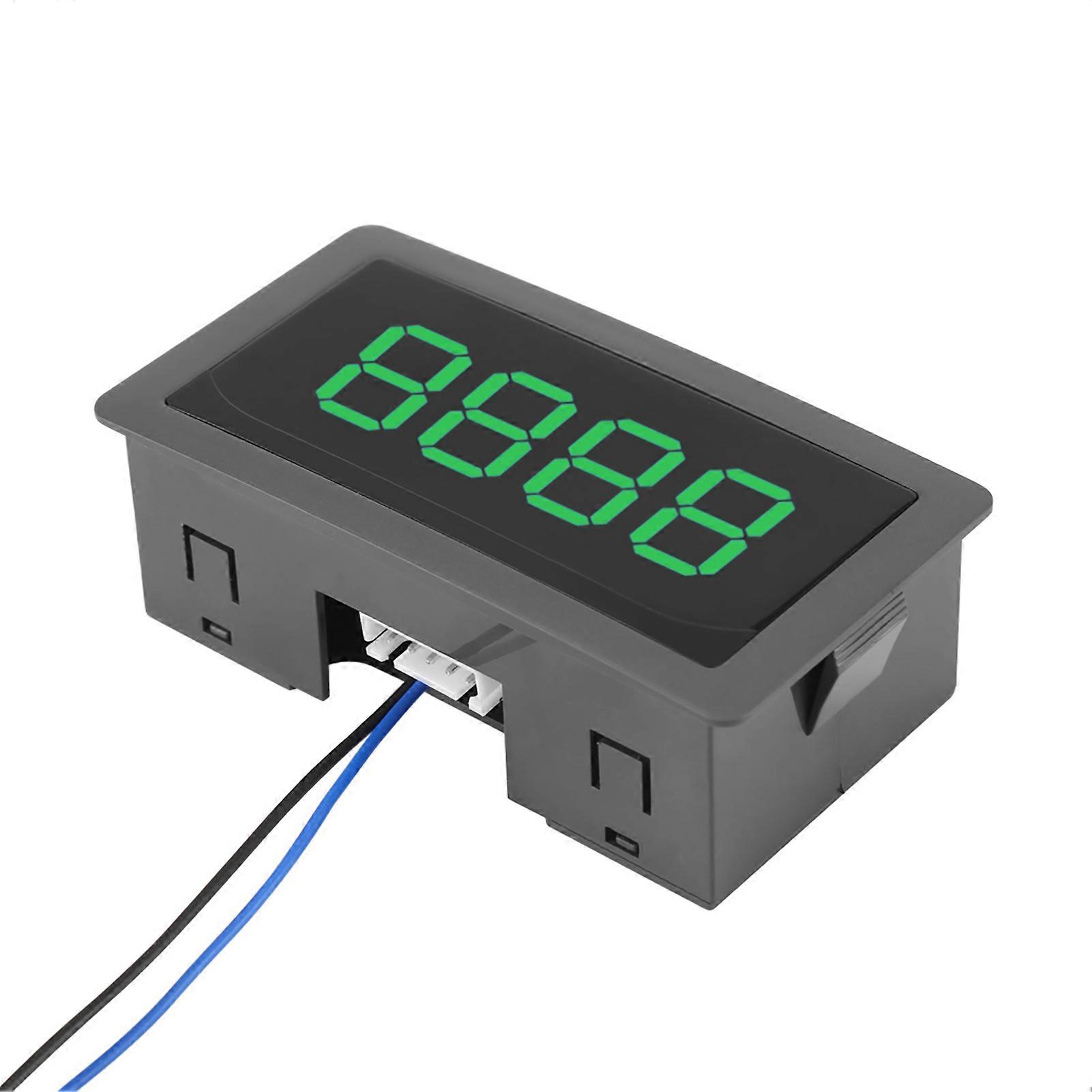 LED Digital Display Panel Counter Meter 4 Digit 0-9999 Up/Down Plus/Minus Green