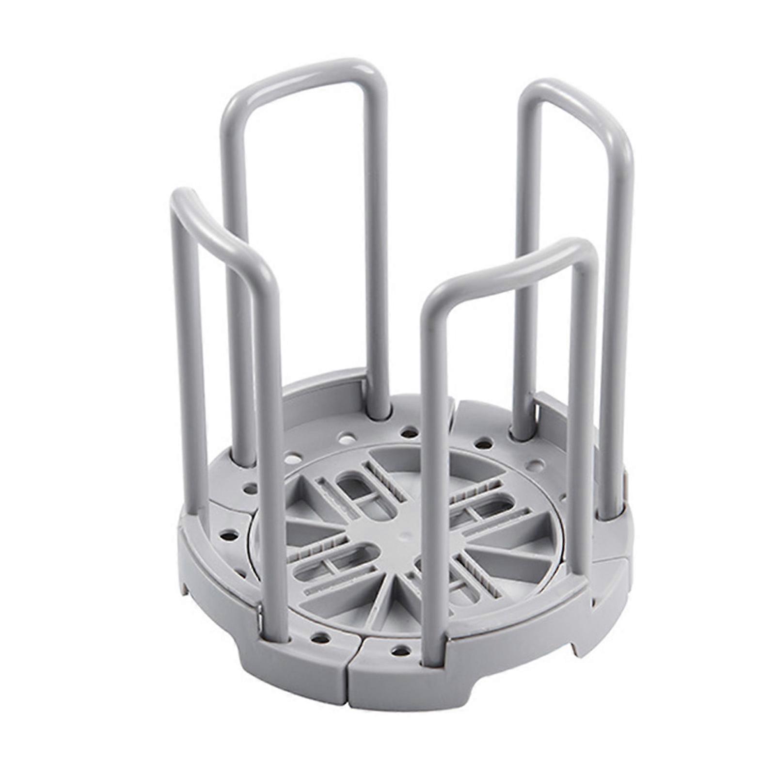 Retractable Bowl Rack Plastic Plain Simple Draining Storage Rack compatible Kitchen Chopsticks Gray