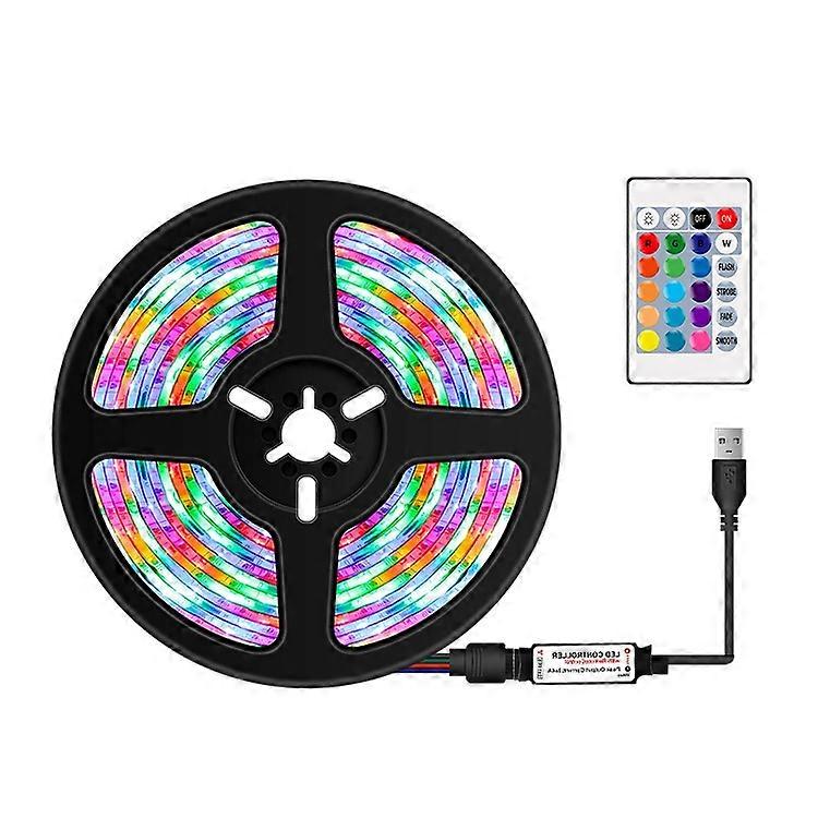USB 16 Color Remote Control RGB Light Bar 3m