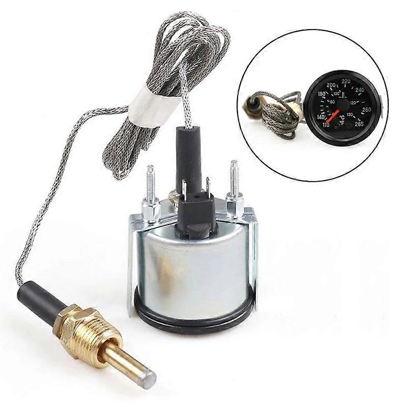 Pointer Mechanical Water Temp Car Gauge 2"52mm 40~130 Celsius Centigrade /130~265 Fahrenheit Temperature Instrument