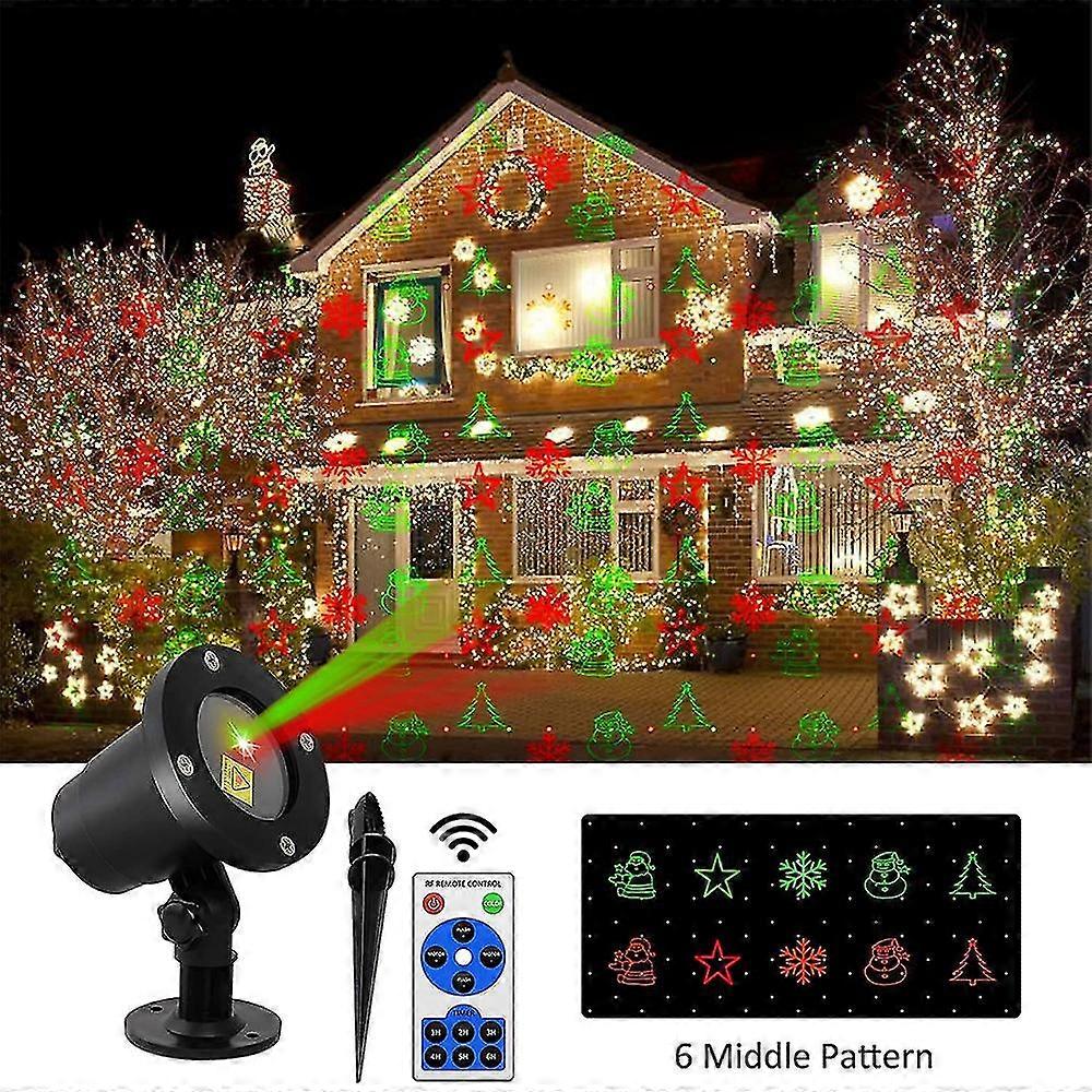 Christmas Laser Projector Lights, LED Projection Lights with Remote, Christmas Lights Projector Star Laser Lights (Multi-Colored)