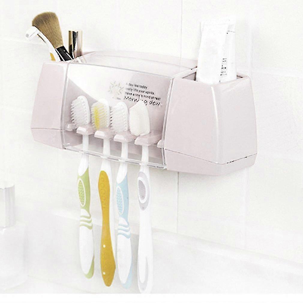 Multifunctional Toothbrush Holder Bathroom Accessory Adhesive Storage Rack