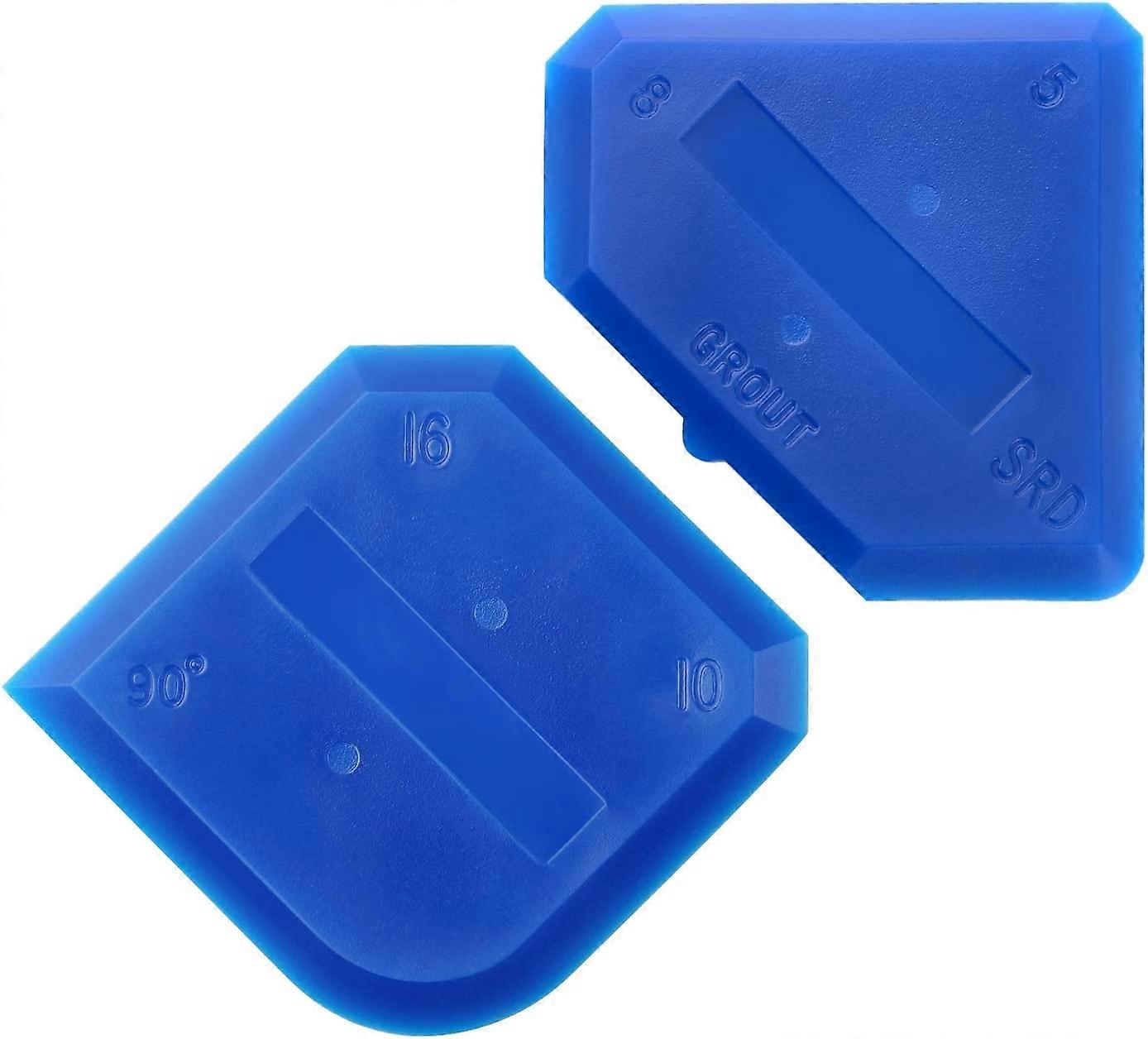 2-Piece Caulking Tool Set Silicone Sealant Grout Finishing Tool for Kitchen Bathroom Floor Sealant Sealing, Blue