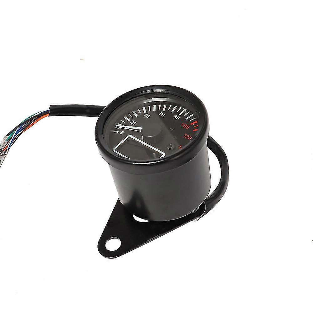 Universal 12v Motorcycle Odometer Speedometer Retro Led Digital Fuel Meter Gauge Instrument compatible Cafe Racer