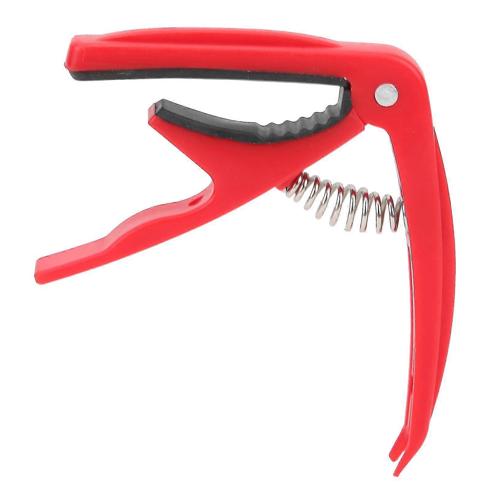 Guitar Capo - Red ABS Shell Spring Loaded - Stringed Instrument Accessories for Playing and Tuning