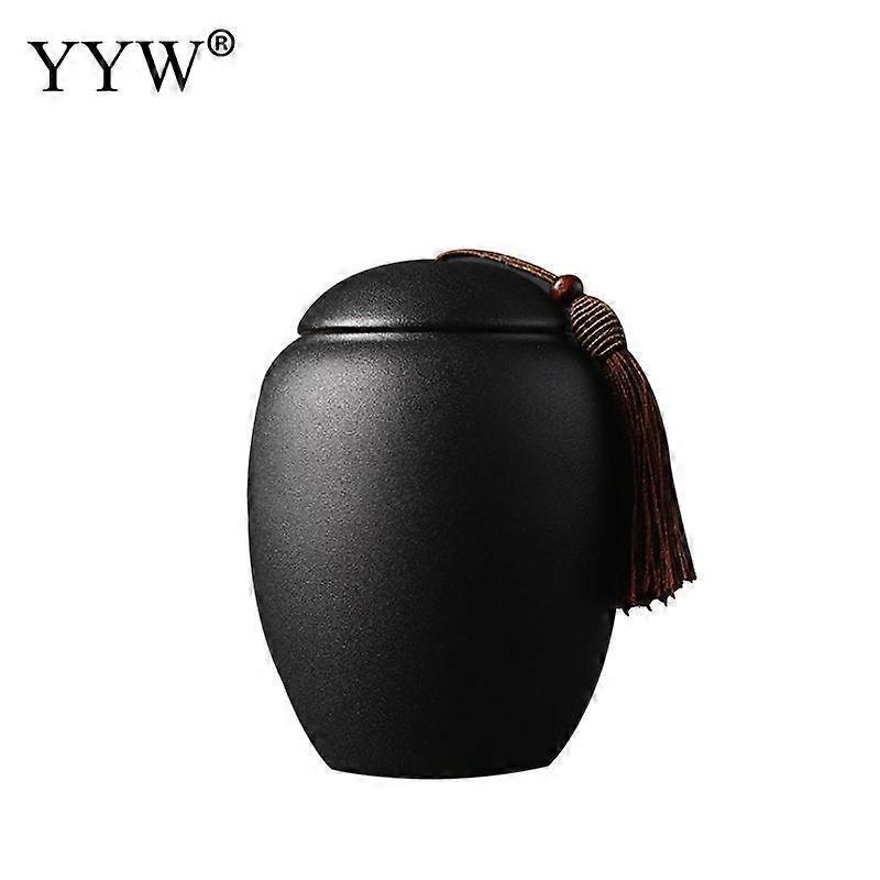 Black Cremation Urns For Pet Human Ashes Ceramic Urn Small Keepsake Funeral Casket Pet Memoria Urne Keepsake Urns For Ashes 3 850ml