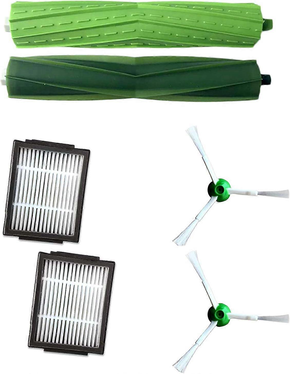 Sweeping Robot Filter Side Brush for I Series iRobot i7 E5 E6, 2x Filters+2x Roller Brushes+2x Side Brushes