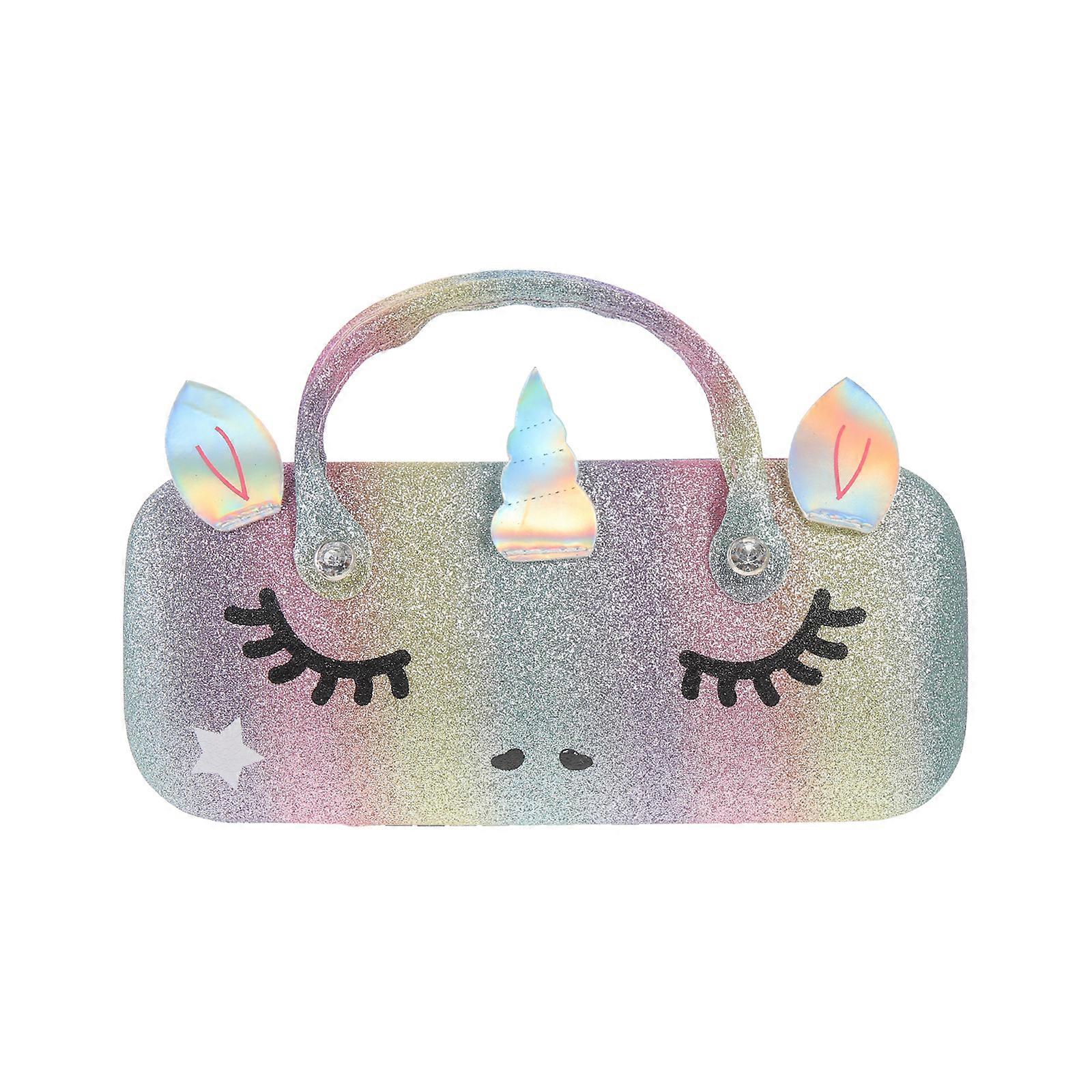 Creative Portable Glasses Case Children Leather Eyeglass Storage Box with Handle