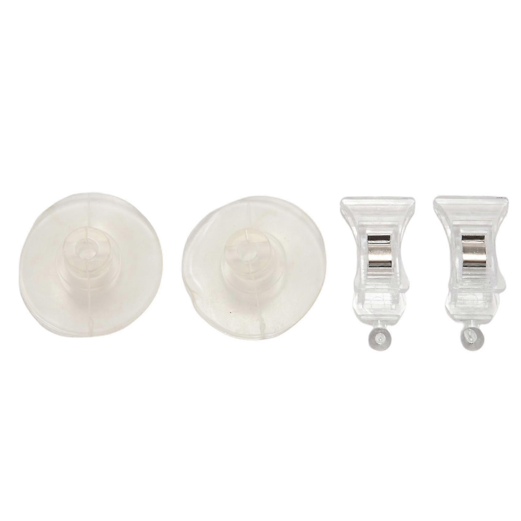 2 Pcs 47mm Clear Plastic Wall Suction Cup Clip Clamp