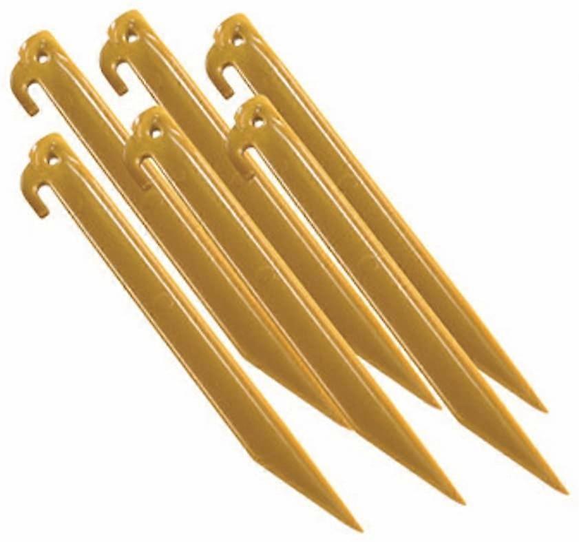 12" tent pegs (6-pack) yellow