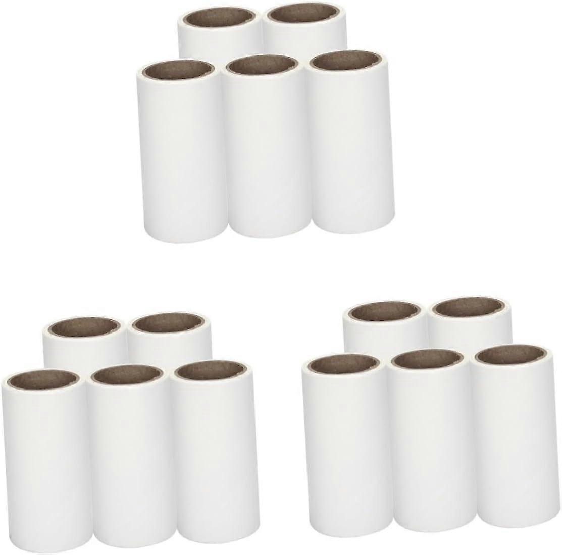 WJ 15 Pieces 60 Sheets Lint Roller Attachment Cleaning Tape Sticky Paper Adhesive Roller Pet Adhesive Tape
