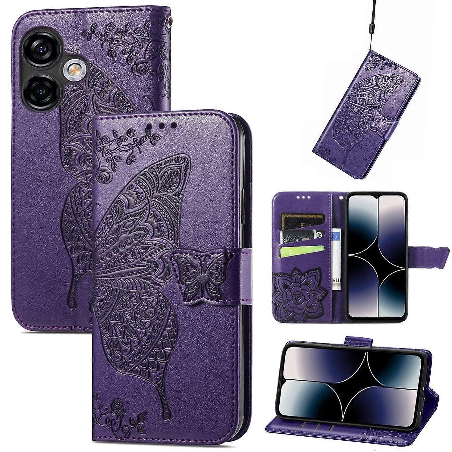 Butterfly Leather Case For Ulefone Note 16 Pro