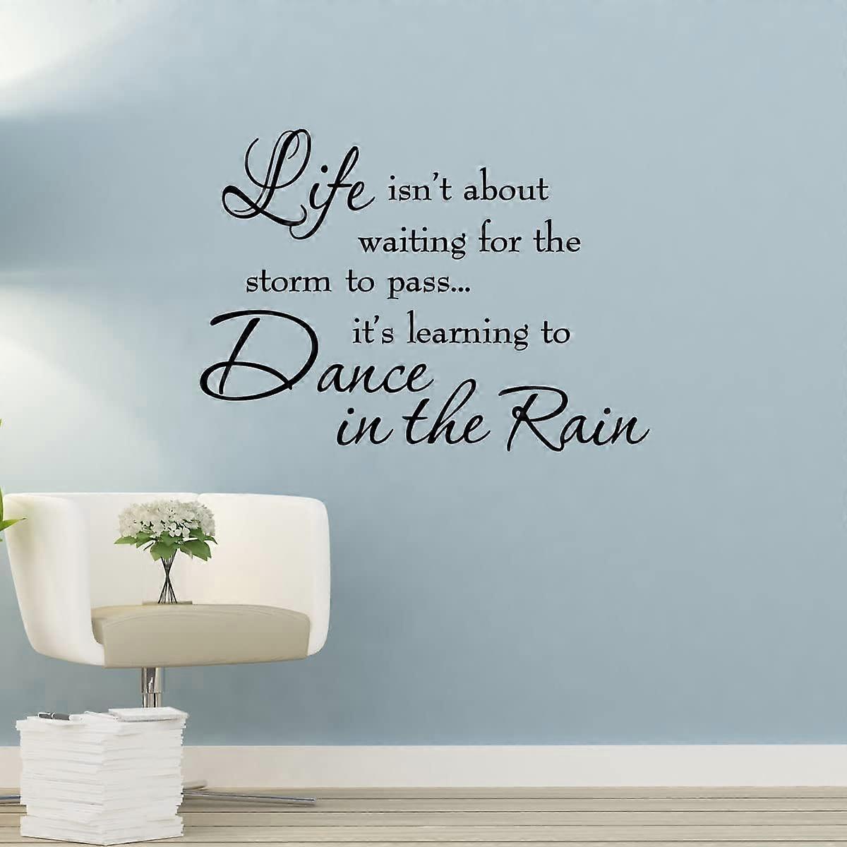 Targa In Metallo Con Scritta 'Life Is About Dancing In The Rain' E Ballerina – Decorazione Murale Retrò Per Casa, Bar, Ufficio