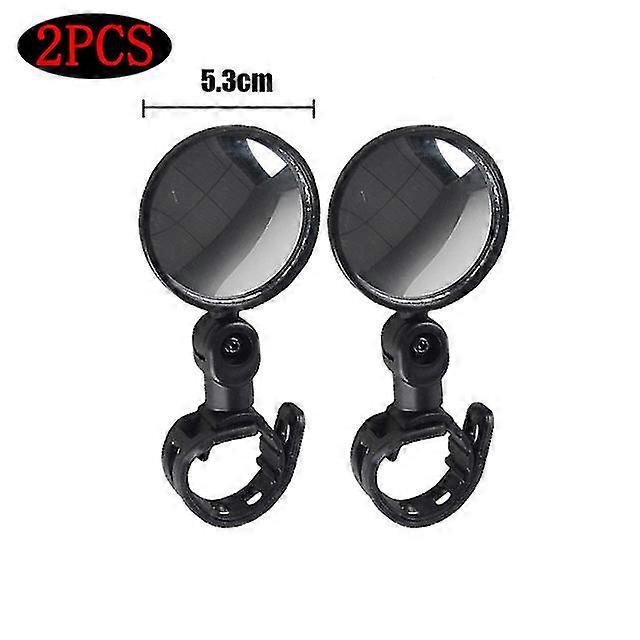 2pcs Round Oval Rearview Mirror For Bicycle Motorcycle Handlebar Mount 360 Rotation Adjustable Bike Motorcycle Riding Mirror