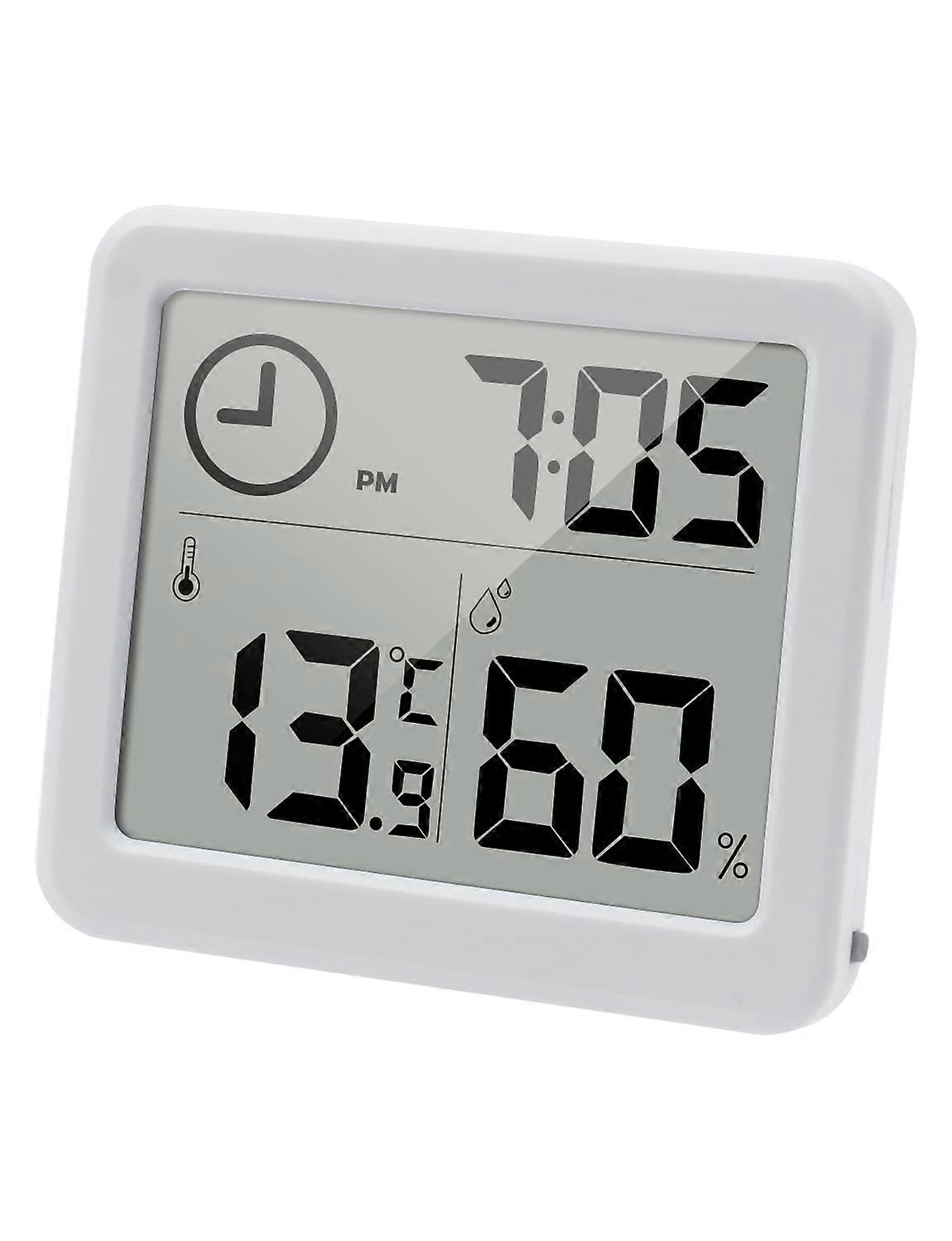 Digital Thermometer/Hygrometer Large 3.2 LCD Display(White)