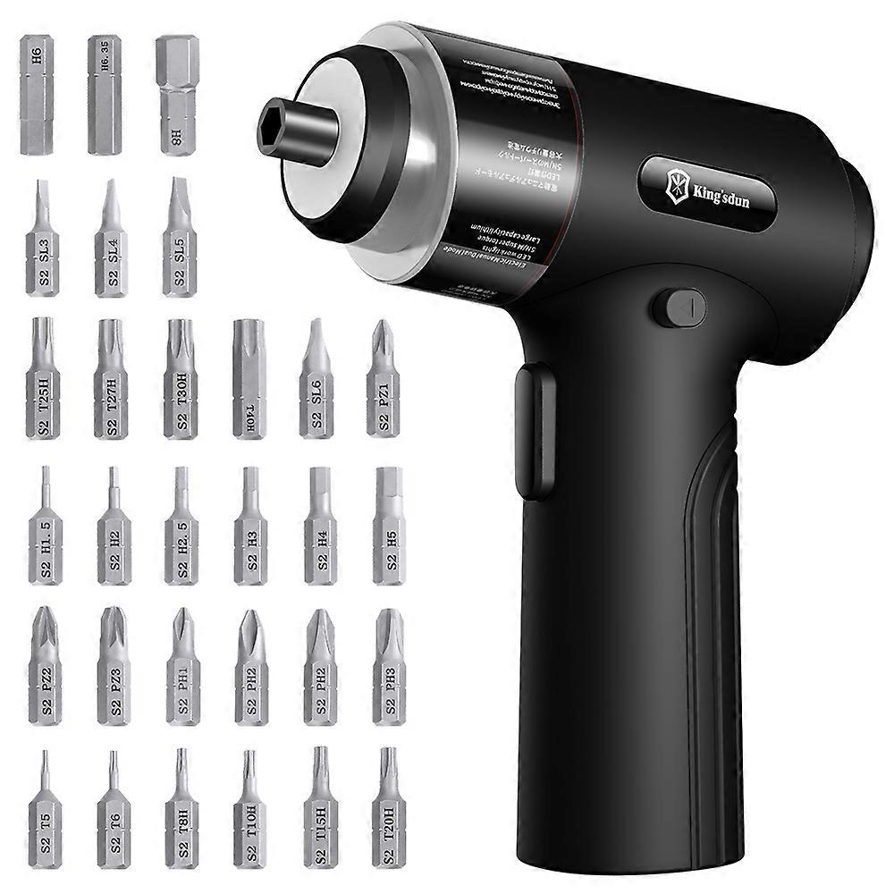 Electric Screwdriver 30pcs S2 Steel Bit Wireless Electric Driver 2500mAh 18650 Lithium Battery Rechargeable Precision Driver Set