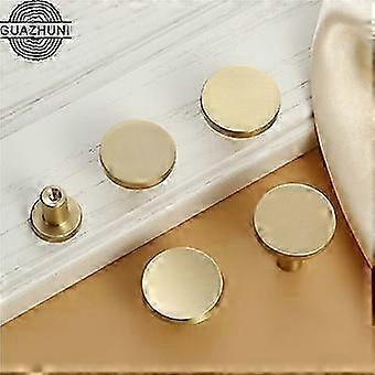 6 Pieces Drawer Knobs, Gold Furniture Knobs, Round Cabinet Knobs, Gold Brass Drawer Knobs, Kitchen Door Handles for Decor 20 25 mm