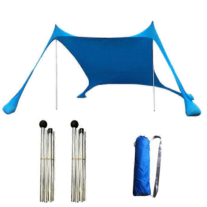 Beach Tent Canopy Anti-uv Sun Shelter Lightweight With Sandbag Anchors