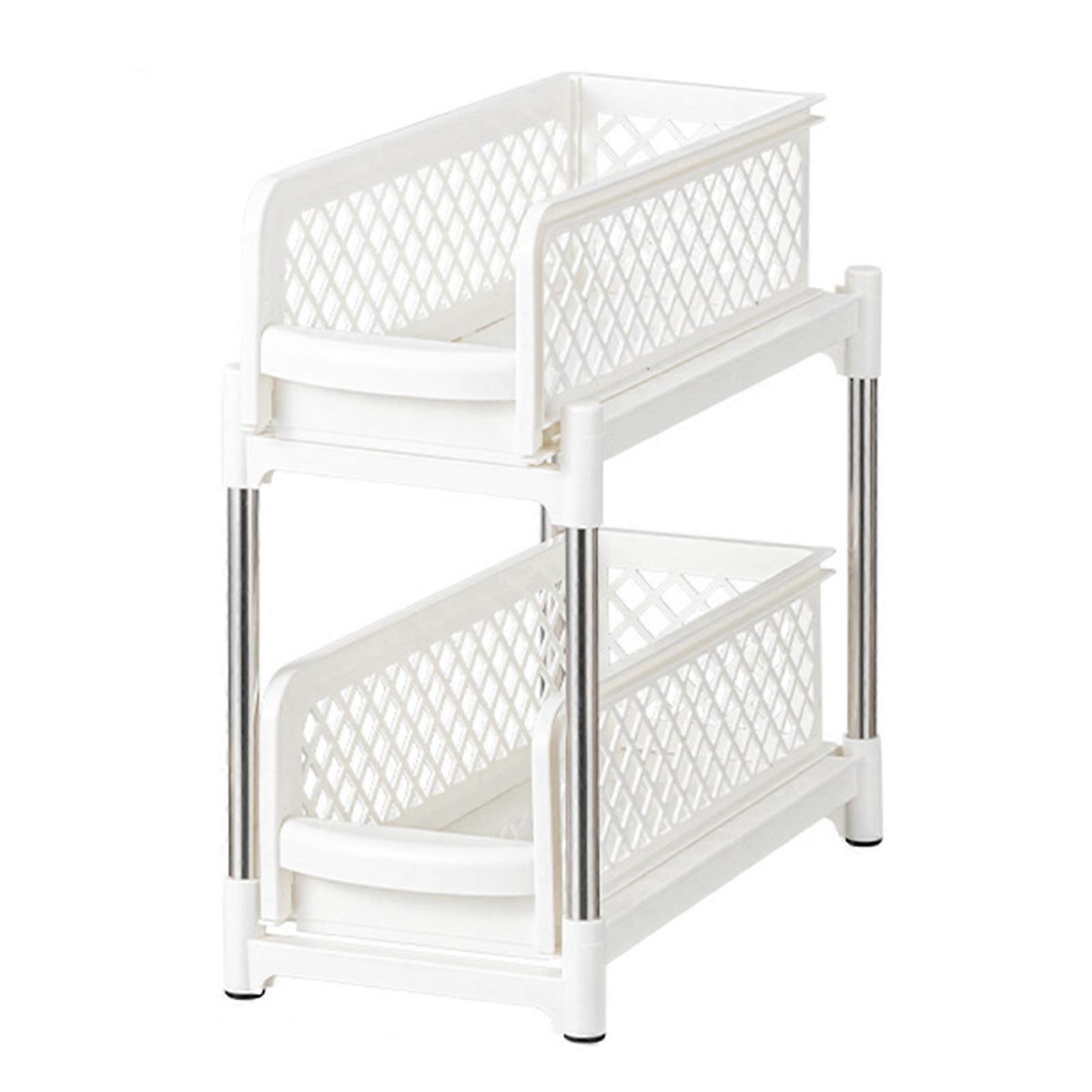 Sliding Under-sink Organizer Storage Rack Double-Layer Design Large Capacity Strong Load-bearing Easy Assembly Cabinet Organizer Storage Shelf Jikaix