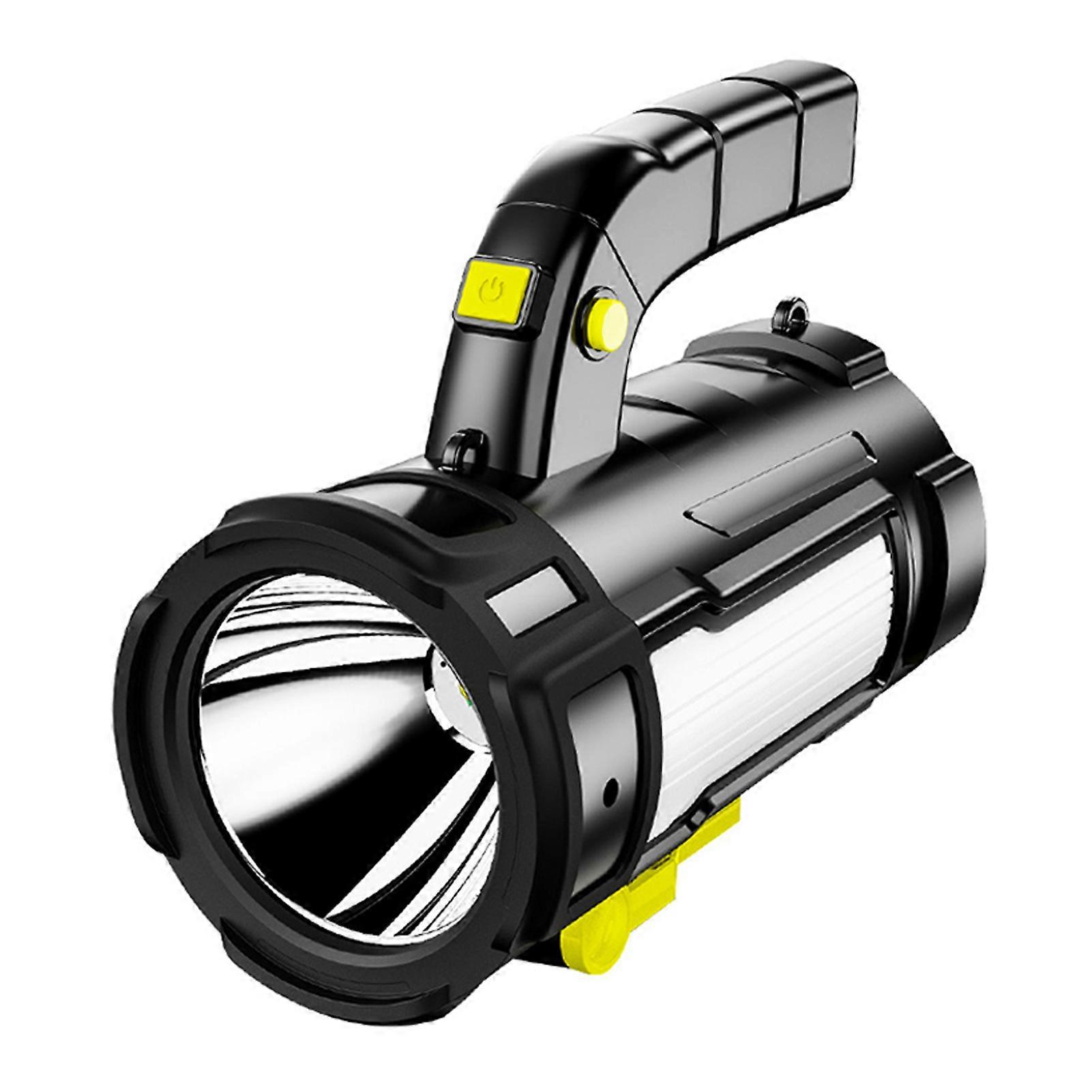 LED Flashlight High Brightness Rechargeable Waterproof Multiple Lighting Modes Rotatable Handle Long Irradiation Range ABS LED Torchlight Emergency Ta