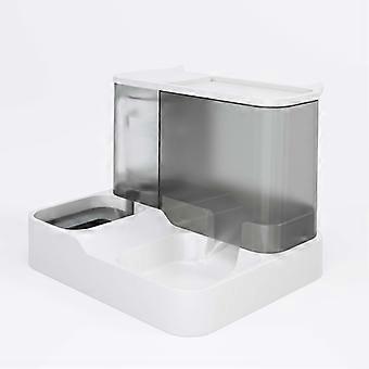 Automatisk Pet Dog Cat Vand Fountain Drikkeskål Food Feeder Dispenser 2in1