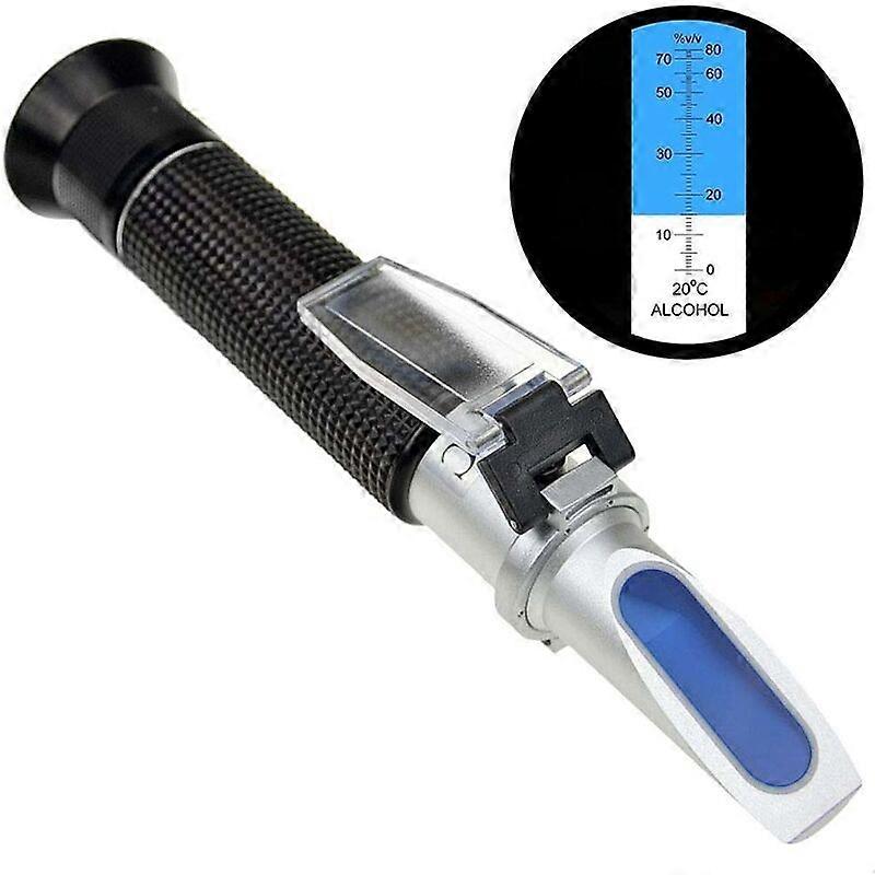 Alcohol Refractometer Measures Alcohol Volume Percent Spirits with Automatic Temperature Compensation (ATC) Range 0-80% v/v Alcohol Refractometer