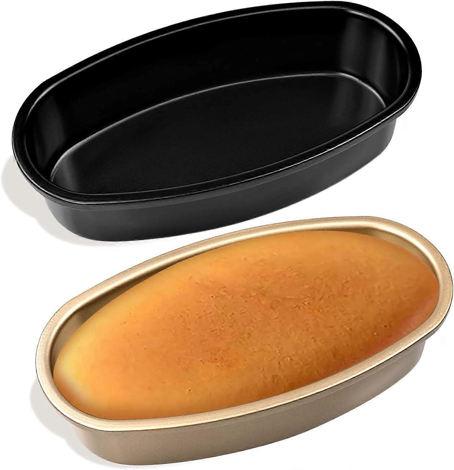 Aktionsverkäufe 2er Pack ovale Käsekuchenform 9 "Antihaft-Kuchenform, Aluminium-Käsekuchen-Blechformen, Antihaft-Backformen
