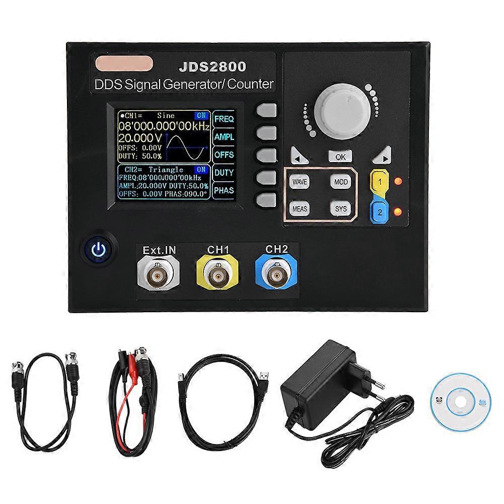 JDS2800 AC100-240V DDS Function Arbitrary Waveform Signal Generator   Software(60MHz EU plug)