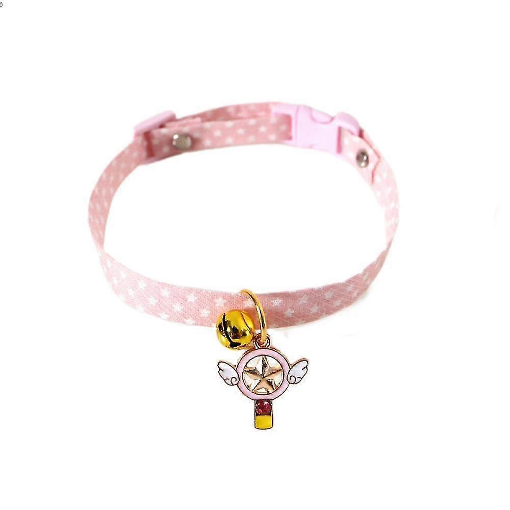Cat Collar With Bell Adjustable Safe Pet Collar For Kitty Kitten Puppy Handmade Cat Collars 6.6-12.5 Inches A106-1237