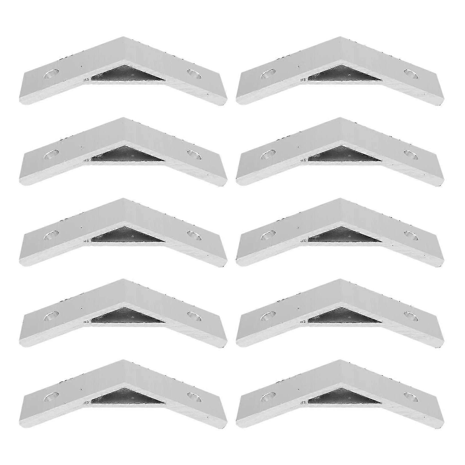 10pcs 135 Degrees Bracket Angle, Aluminum Silver Corner Braces(3030)