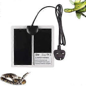 Reptile Heating Mat with Temperature Adjustment, Waterproof Reptile Heat Pad for Amphibians, Small Animals (5W - 5.9 x 5.9 IN)