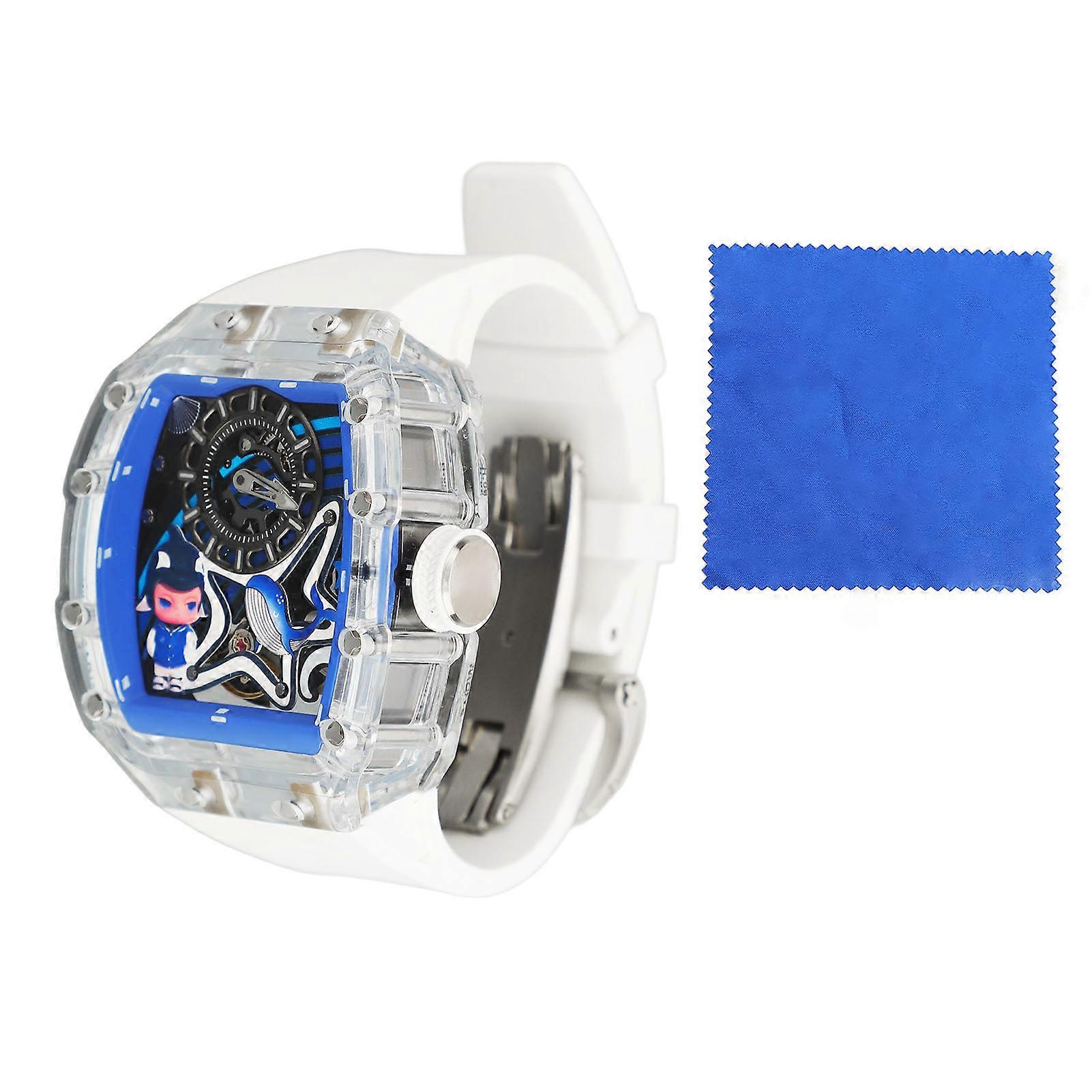 Whale Pattern Tourbillon Watch: Automatic Mechanical Skeleton Wristwatch, Waterproof for Elegant Style