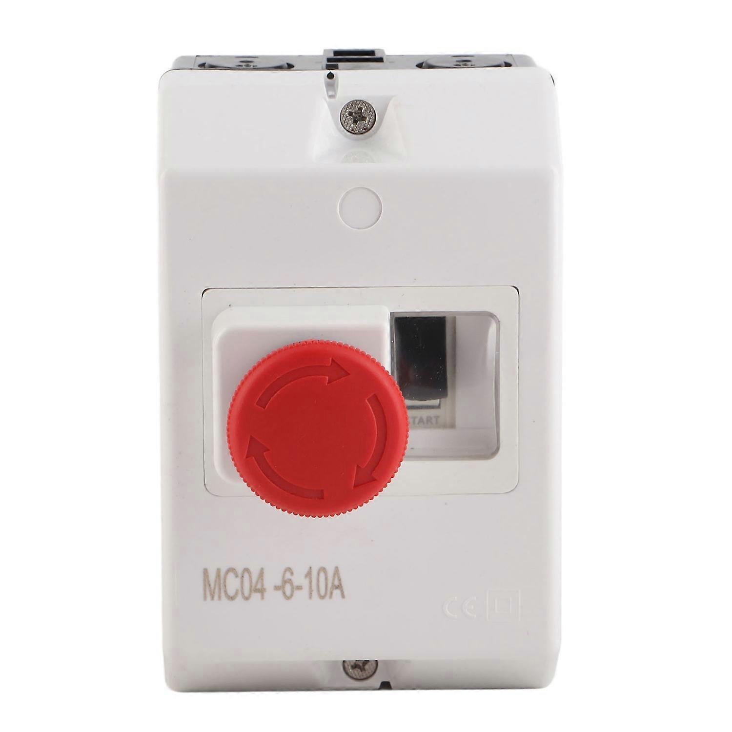 Motor Protection Circuit Breaker IP55 Waterproof Knob Type Switch with Emergency Stop 6‑10A 230/240V