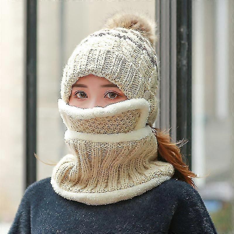 Womens Winter Hats Knit Fleece Lined Ear Flaps Beanie Hat 
