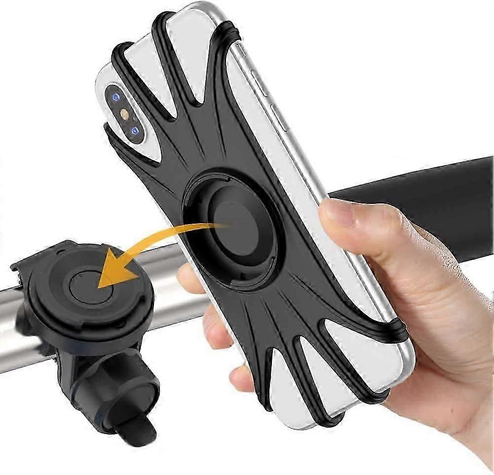 Removable, silicone stand for bicycle, 360 rotatable, Face and Touch ID